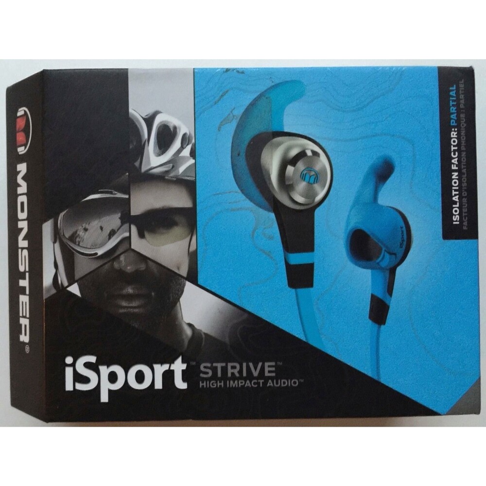 Monster iSport Strive Blue In-Ear Headphones with Controltalk
